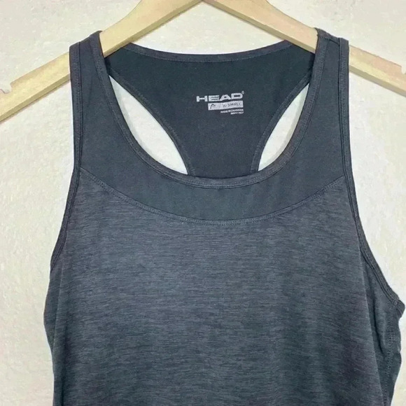 Head Activewear Womens Top XS Dark Grey Racerback Workout Tank Polyester Blend - Picture 2 of 5